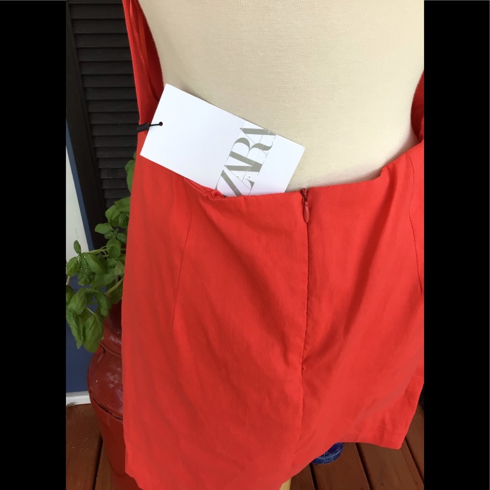 Red Zara nwt backless dress Sz large - Picture 4 of 5